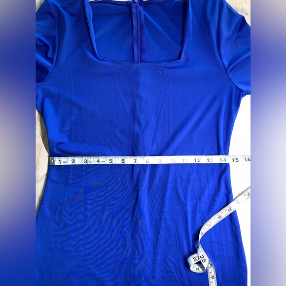 Long Sleeve Square Neck Bodycon Midi Dress - Picture 10 of 14